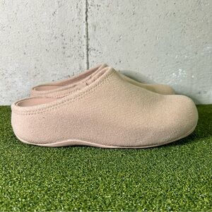 Fitflop Shuv Pink Felt EH6-139 Slip On Mules Shoes Women’s 8